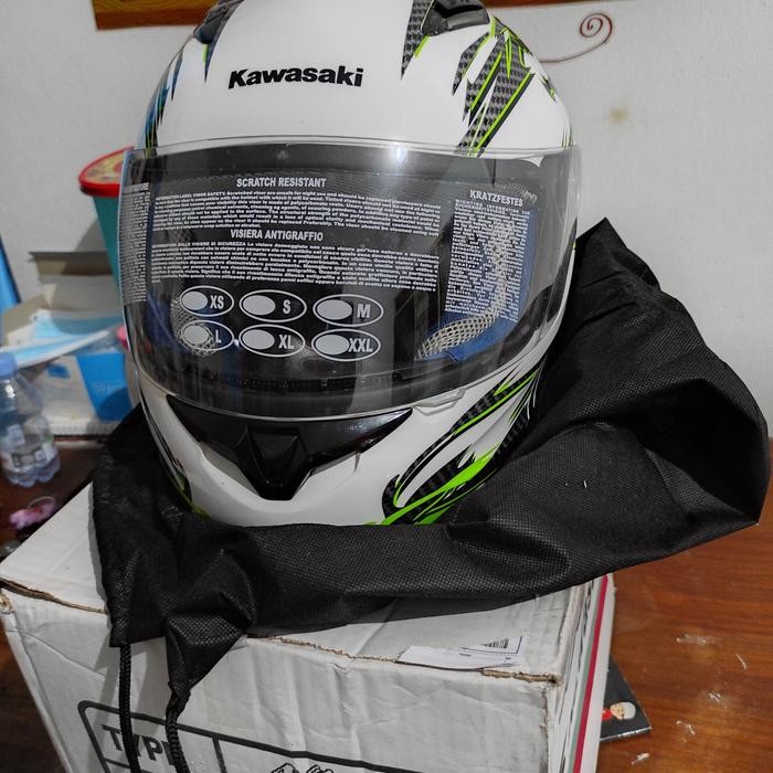 Terlaris Helm Full Face Ninja Rr R Original Kawasaki Ongkir Termurah