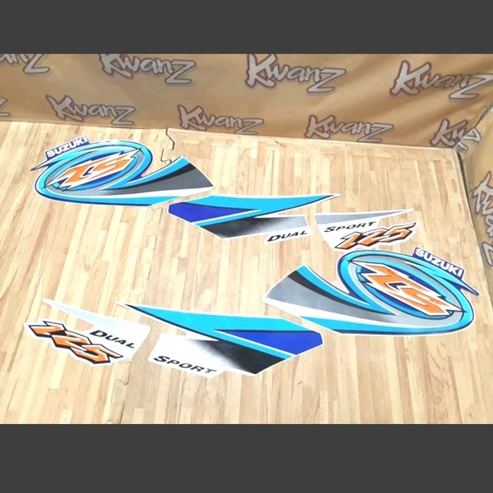 Striping 2004-2005 Biru Ts125 Striping Tahun Muda Biru Ts125 Stiker Bodi Ts125 Stiker Ts125 Striping