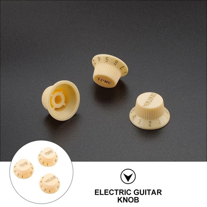Kesuor- Knop Gitar Ibanez Fender - Volume Tone Potensio Control - Ivory