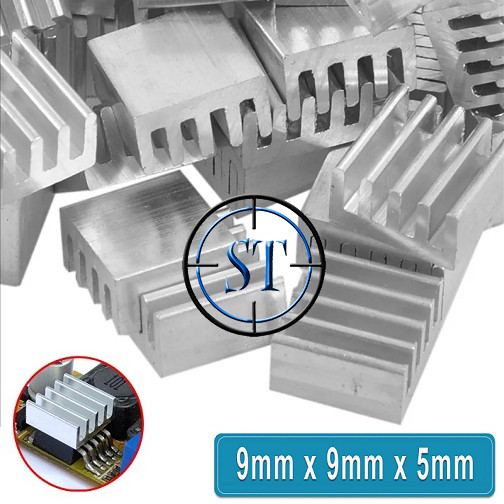 [YE] HeatSink Cooling Cooler Pendingin Radiator Block Chipset RAM 9x9x5mm Aluminium Heat sink 9x9mm