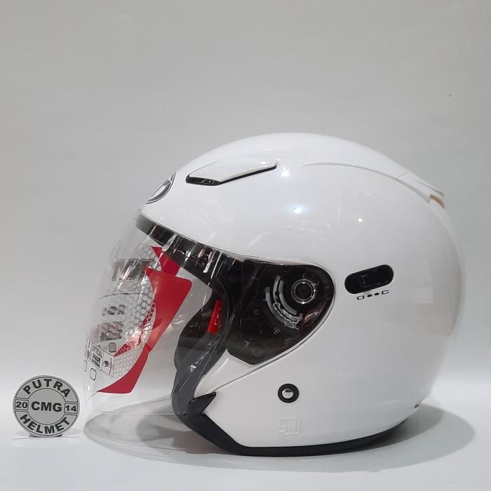 Helm Kyt Dj Maxi Solid White Putih