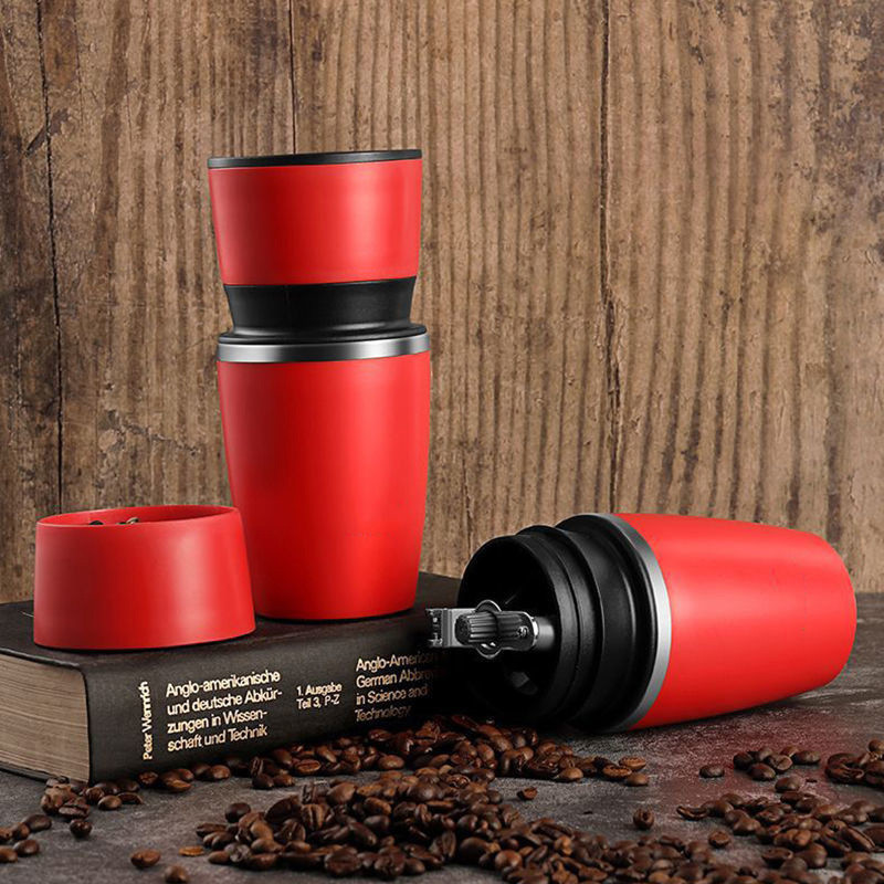 Mesin Kopi Manual Portabel 3 In 1 Cangkir Kopi dengan Mesin Penggiling Tepung/Filter/Kepala Tetes, B