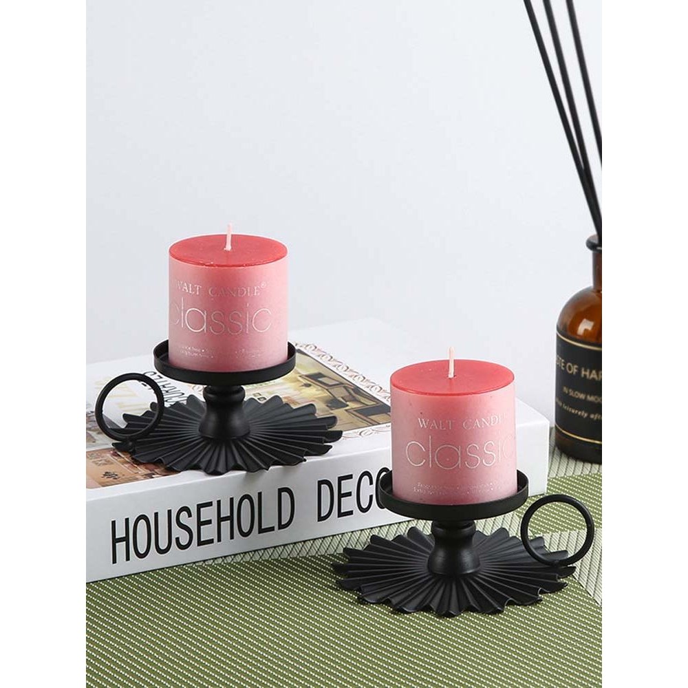 2 Buah/4 Buah/Set Tempat Lilin Besi untuk Meja Lentera Antik Berongga Tempat Lilin Meja Lilin Pernik