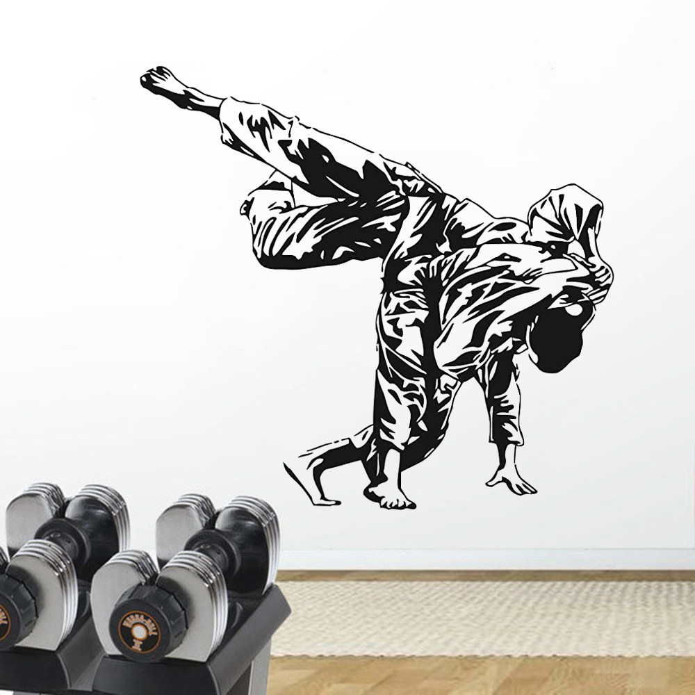 Judo Stiker Dinding untuk Kamar Anak-anak Dekorasi Lukisan Dinding Dapat Dilepas Vinil Kamar Tidur R