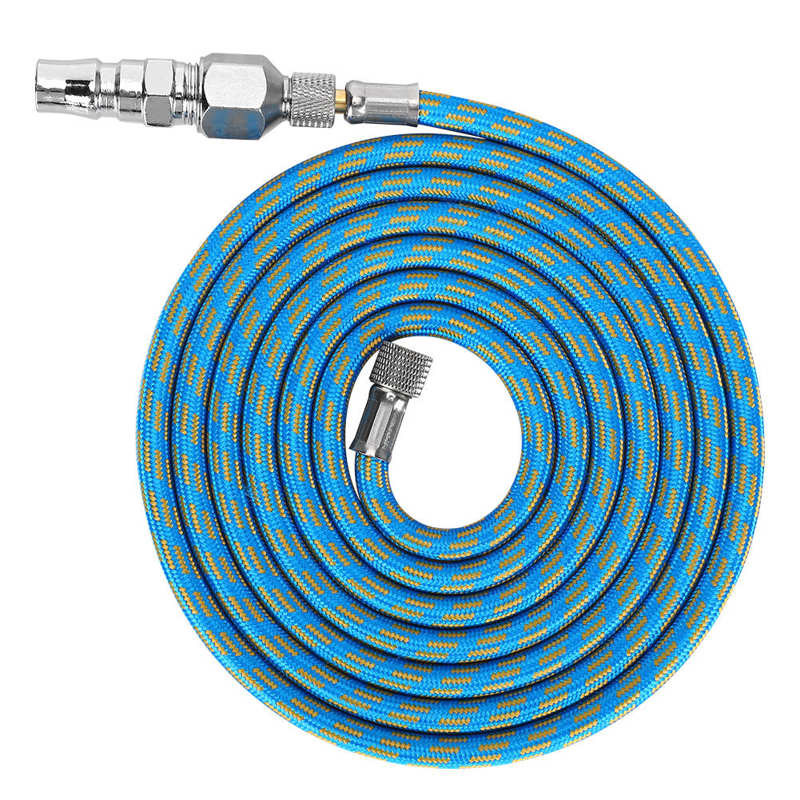 Kit Adaptor Selang Airbrush Kepang Pistol Semprot Selang Udara dengan Adaptor Airbrush 1/8in ‑ 1/4in