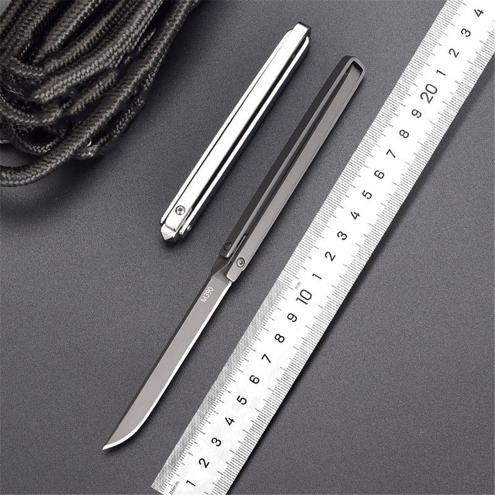 Pisau Lipat Mini 60HRC M390 Pisau Pemotong CNC Pisau Saku Jendela Rusak Perlengkapan Bertahan Hidup 