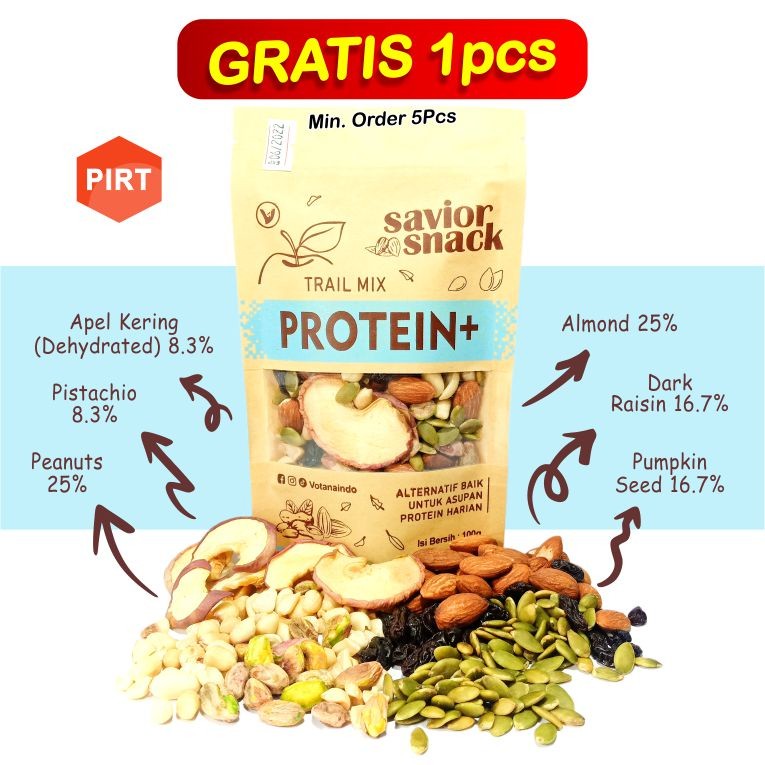 SUPLEMEN MAKANAN SAVIOR SNACK PROTEIN+ TINGGI NUTRISI UNTUK DIET Atau CEMILAN PENAMBAH BERAT BADAN