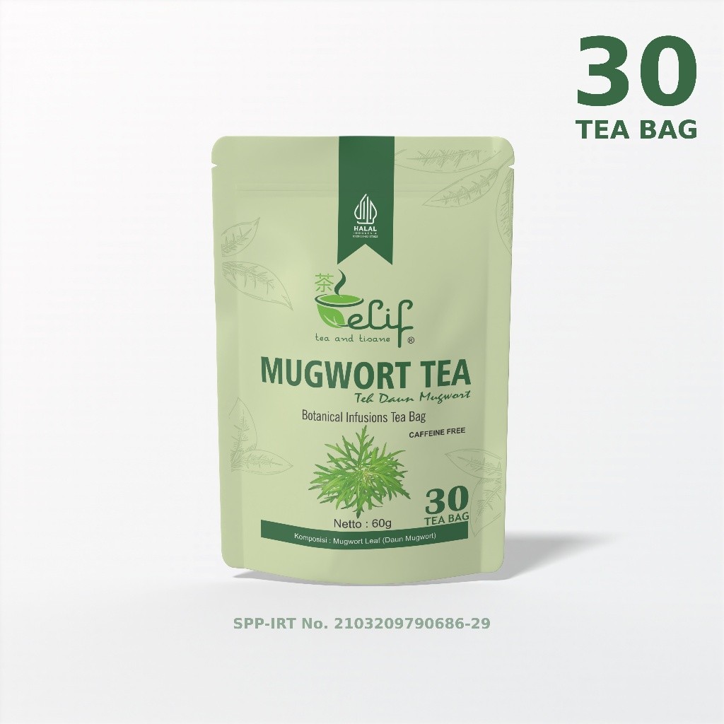 

ELIF TEA AND TISANE Mugwort Tea : Artemisia Vulgaris Leaf Isi 30 Tea Bag [PREMIUM]