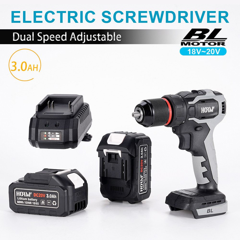 18V Kunci Obeng Elektrik Tanpa Kabel Tanpa Sikat 13Mm Alat Listrik Bor Listrik Dapat Diisi Ulang unt