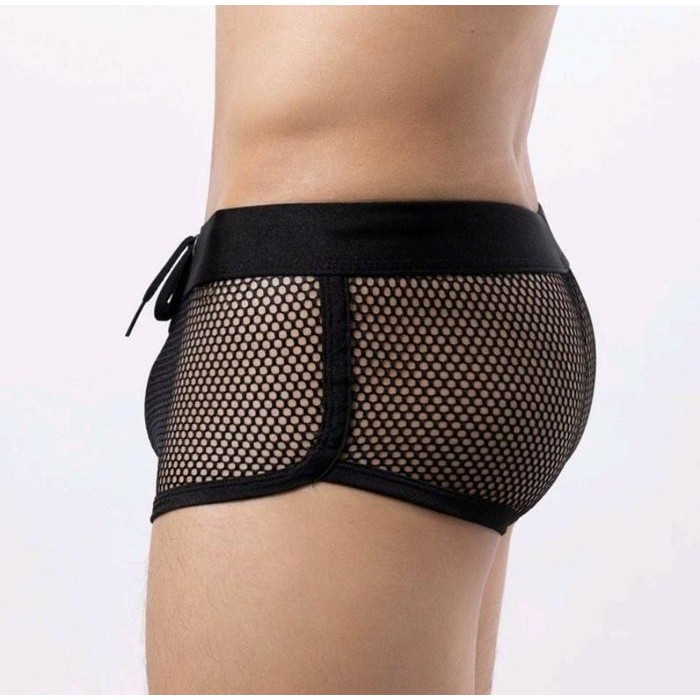 PREMIUM CELANA BOXER PRIA BRIEF JARING TRANSPARAN TEMBUS PANDANG