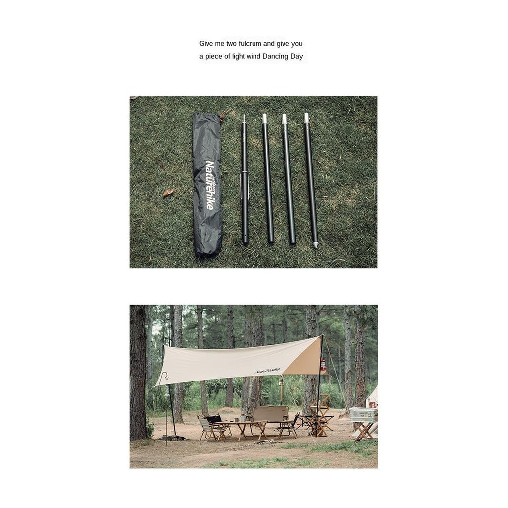 TIANG FLYSHEET ALUMINIUM NATUREHIKE NH20PJ040 ALLOY TENDA CAMPING
