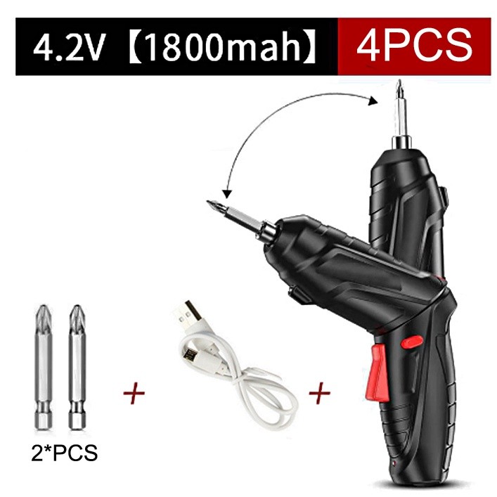 BOR MINI / 4 PCS MESIN BOR CORDLESS MINI SCREWDRIVER BOR LISTRIK BATERAI 4.2V CAS BOR TANGAN ALAT