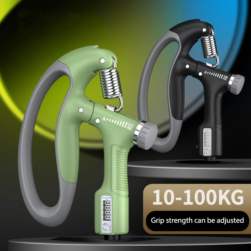 Hand Grip Strengthener Spring Grip 10-100KG Adjustable Countable Grip Arm Muscle Wrist Training Hand