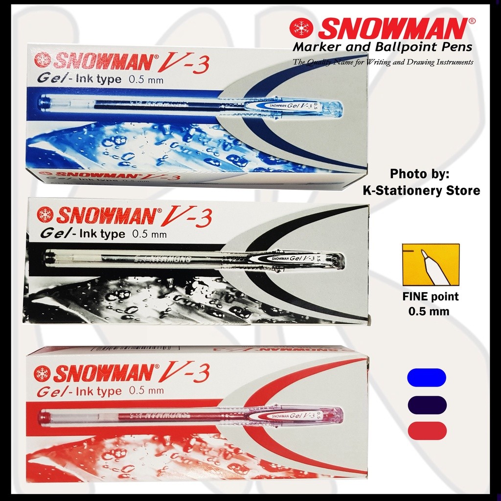 

[Lusin] Bolpen Snowman Gel Pen V-3 [Lusin]