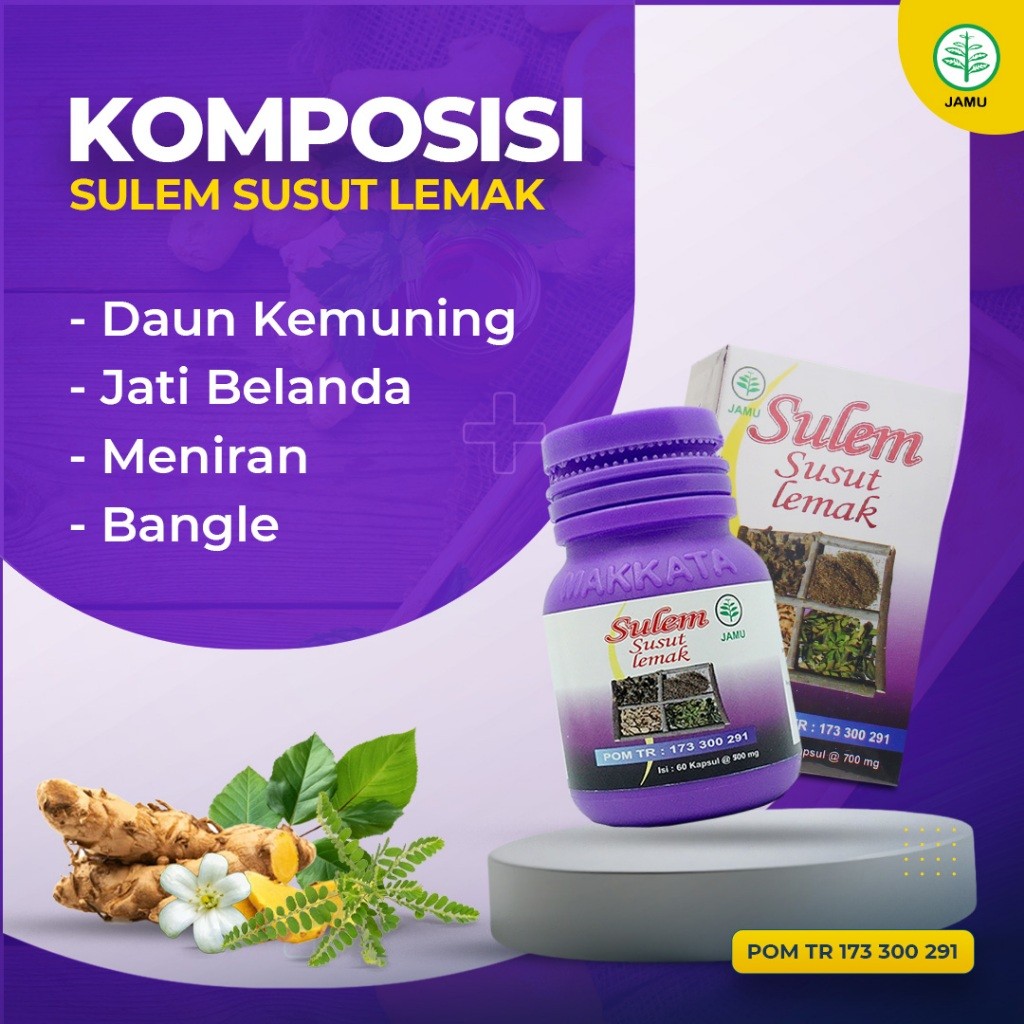 SULEM SUSUT LEMAK Obat Diet Herbal Pelangsing Perut Buncit Pria Dan Wanita Bpom Ampuh