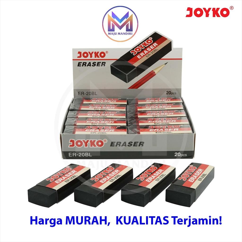 

Penghapus Joyko B20 Putih Hitam / Eraser Isi 20 PCS Black White