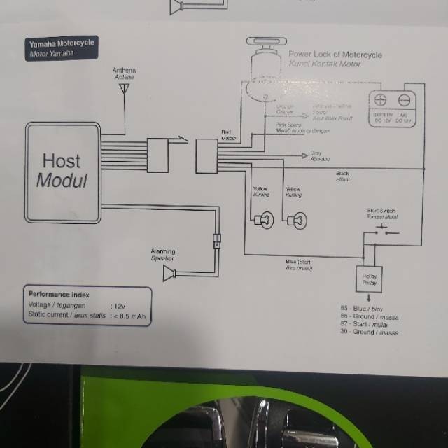 ALARM MOTOR LUMINOUS NINE MOTORCYCLE ALARM SYSTEM A1