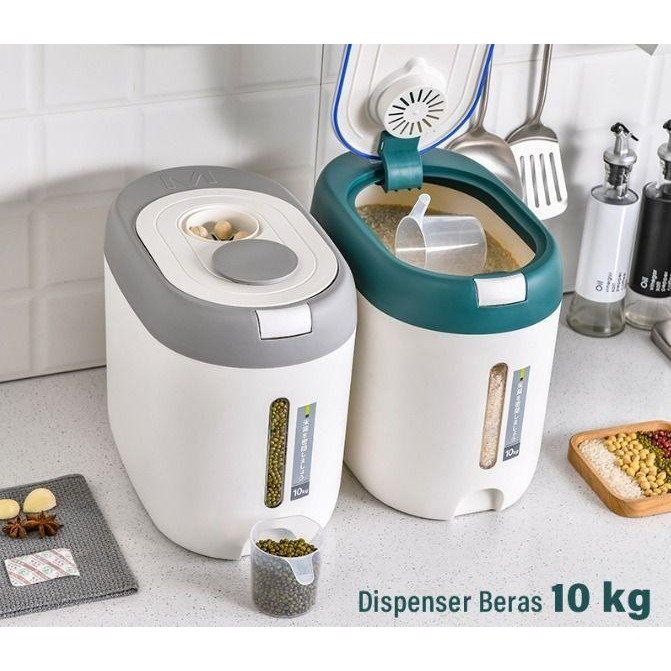 

Terlaris Bisa Cod Shenar Dispenser Beras 5Kg/10Kg Free Gelas Takar Tempat Wadah Penyimpanan Beras