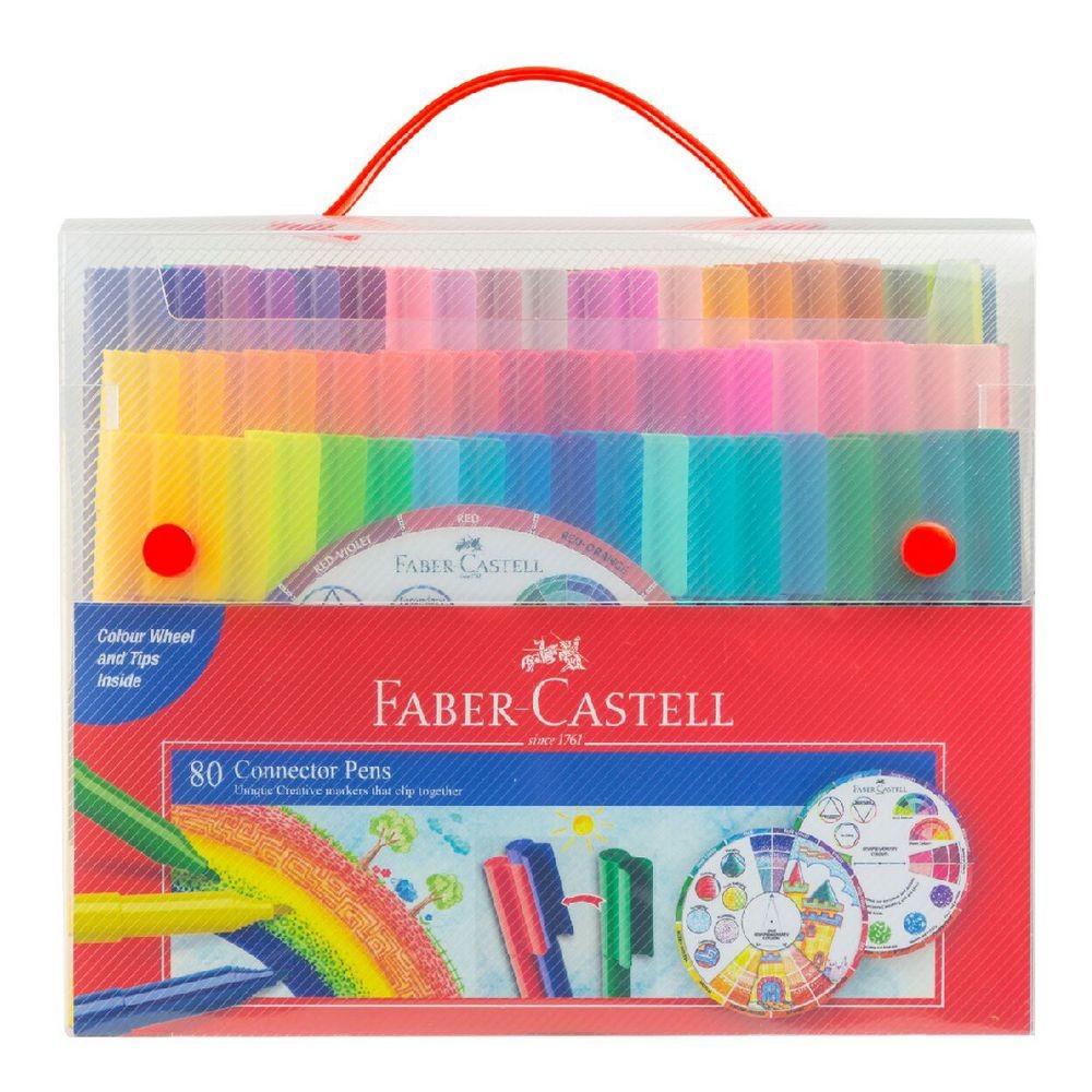 

Konektor Pen Faber Castell / Spidol Warna Kemasan 80 Warna / Gift Case Connector Pen Set 80