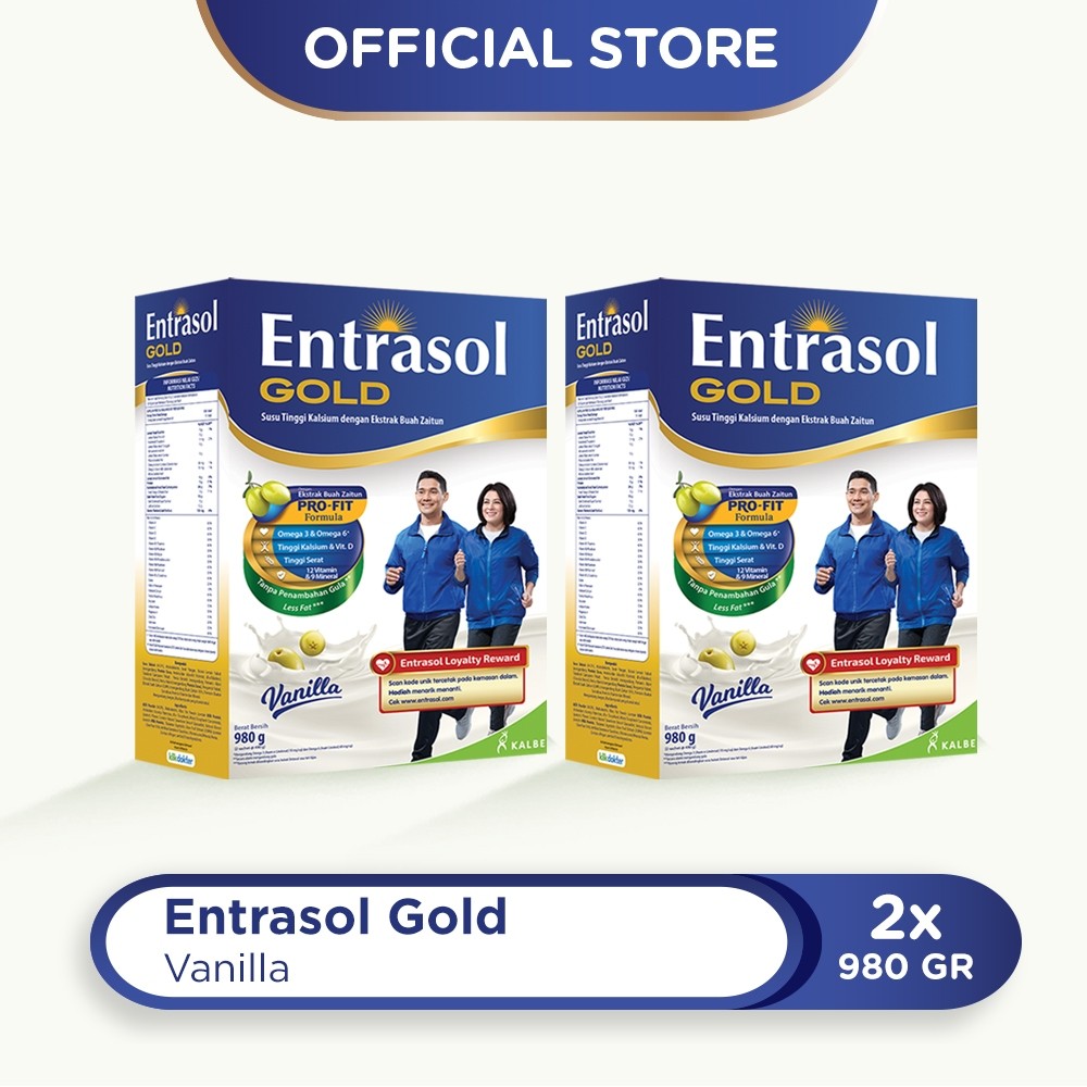 

TWIN PACK: ENTRASOL GOLD VANILLA 980G - 2 PCS