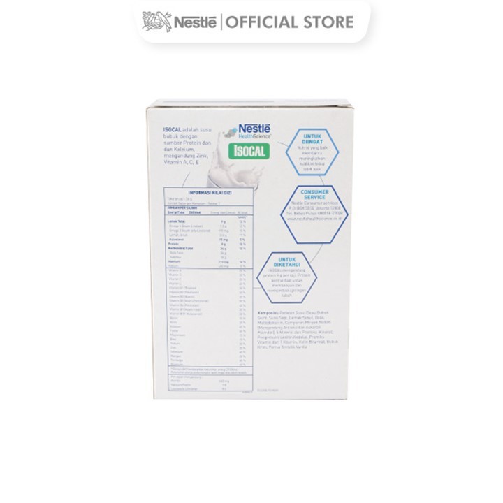 

Nestle Isocal Susu Bubuk Keluarga Rasa Vanila 400 gr
