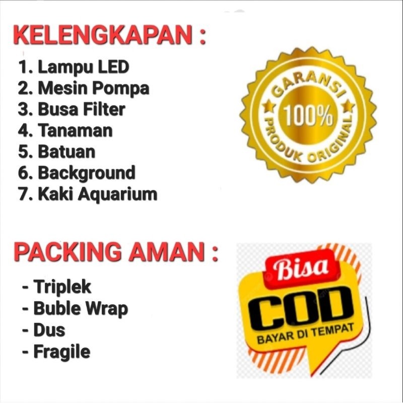 AQUARIUM MINI FULLSET DENGAN AIR TERJUN/AQUARIUM MINI/AQUARIUM AKRILLIK/AQUARIUM MINIMALIS FULLSET