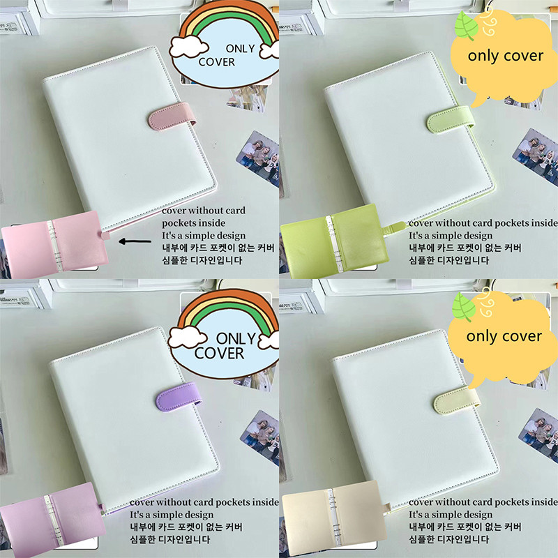 

A5 Pu Leather Candy Color Binder Photocards Cute Loose-Leaf Idol Kpop Album Photo Storage Book