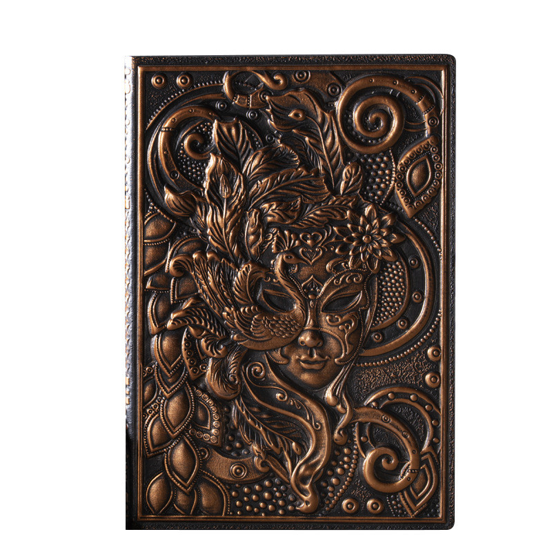 

2025 Phoenix Mask Queen A5 Notebook Mysterious Embossed Cover Fantasy Vintage Journal Fast Shipping