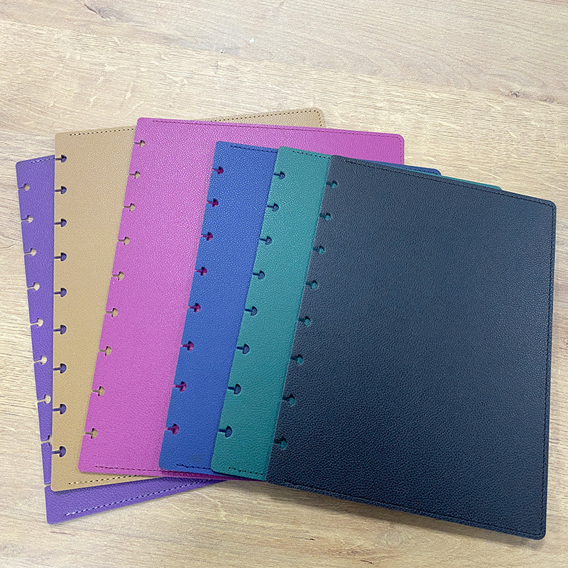 

A5 Medium Pu Leather Notebook Replaceable Spare Shell Mushroom Hole Cover Loose-Leaf Binders Cover
