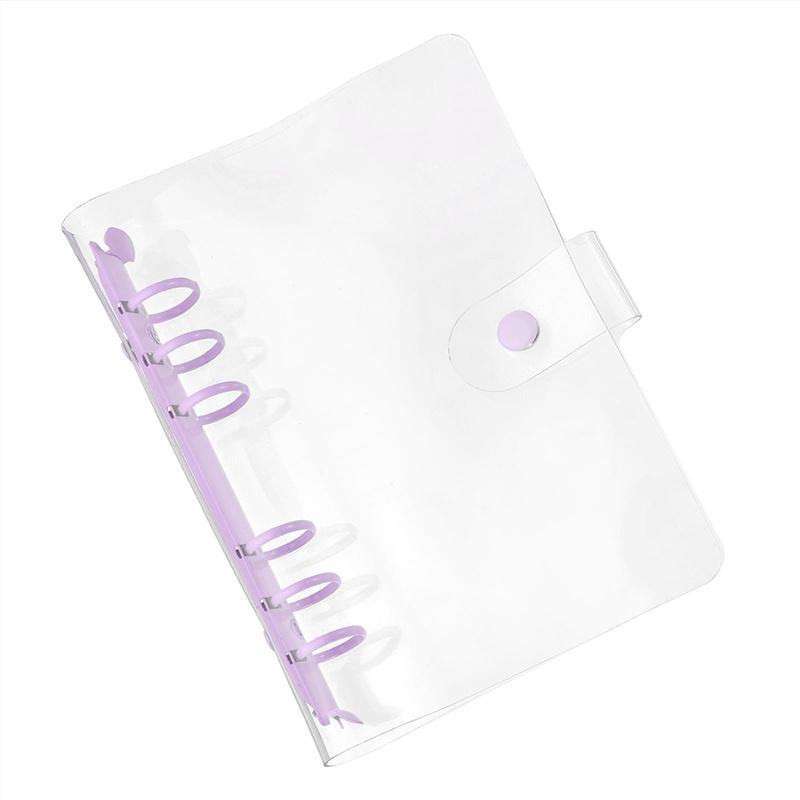 

Transparent Loose Leaf Binder Clear Notebook Cover A5 Size Pvc Protective Case Practical Travel
