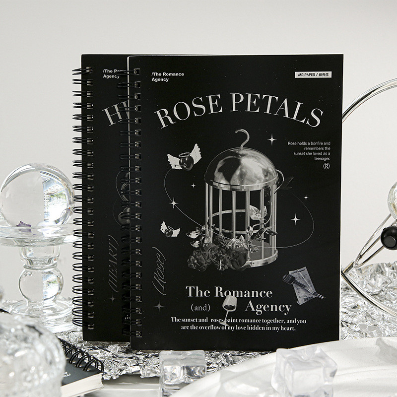 

A5 Spiral Notebook Retro Butterfly Cover Journal Planner Scrapbook Memo Notepads Diary Notebook Coil