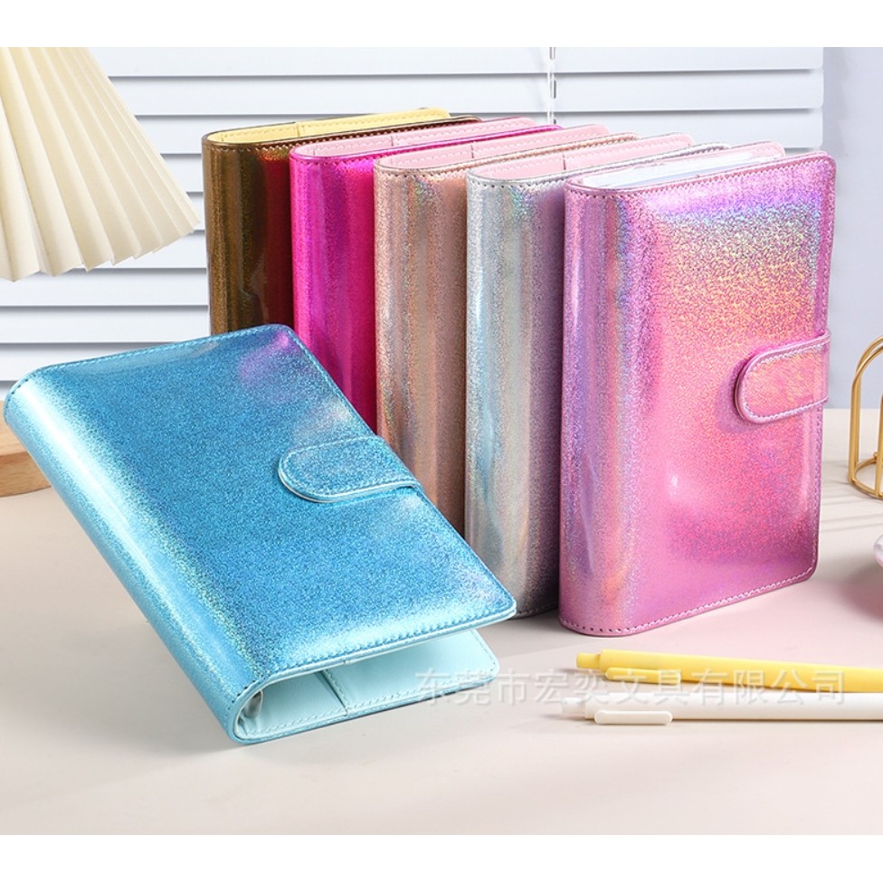 

A5 A6 Laser Glitter Notebook Notepad Pink Kawaii Planner Scrapbook Gift Soft Cover Creative School