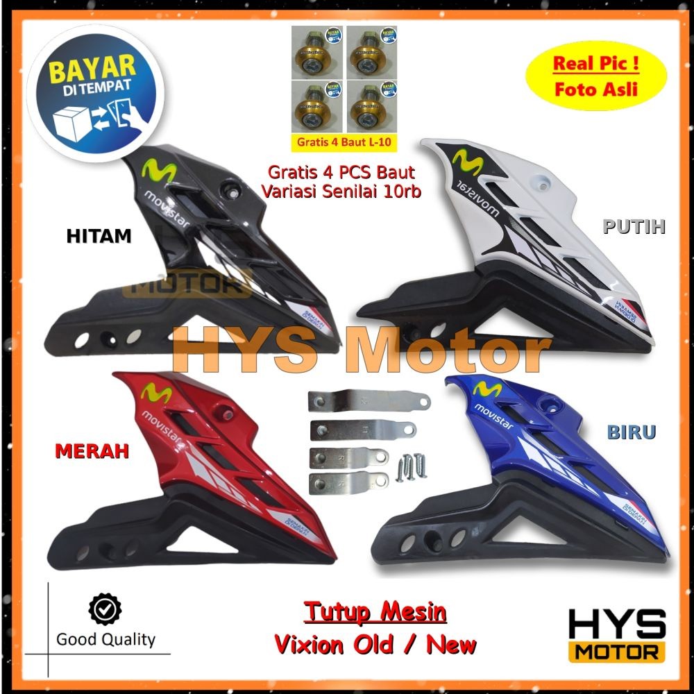 HYS Tutup Mesin Vixion New & Old - Cover Engine Variasi Transformer Motor Vixion NVL 2013 2014 NVA