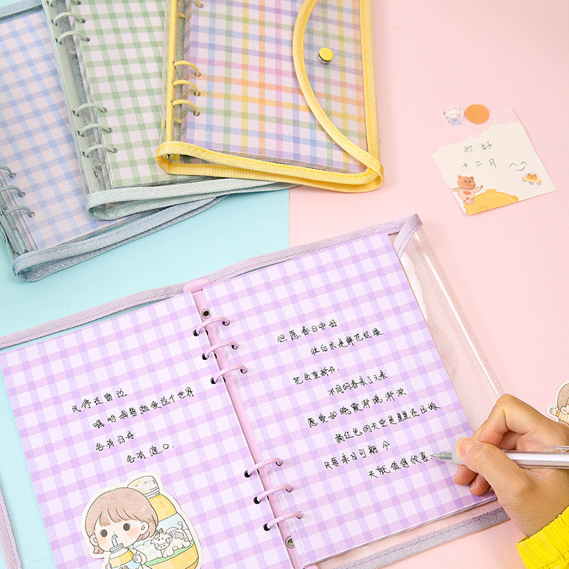 

Cute Color Grid A5 A6 Loose Leaf Notebook Refill Spiral Binder Index Inner Page Item Paper