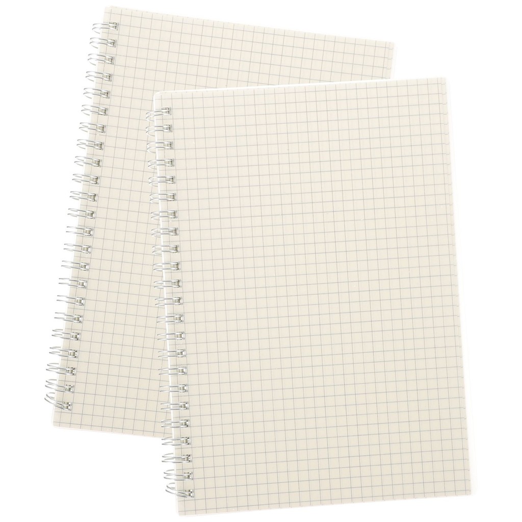 

2Pcs Grid Book A5 Graph Paper Spiral Notebook Math Small Notebooks For Work Study Thick Students