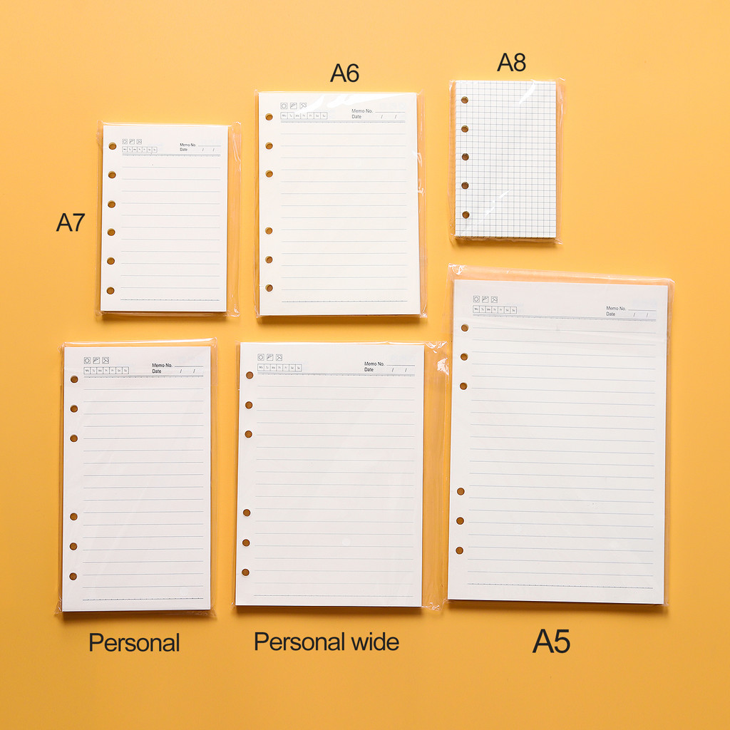

High Quality Ring Binder Notebook A5 Personal A6 A7 A8 Size Insert Refills Loose Leaf Spiral Diary