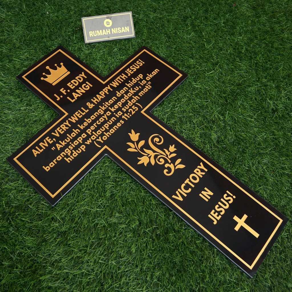 Bararoomkey_ Batu Nisan Salib Bahan Granit Tile