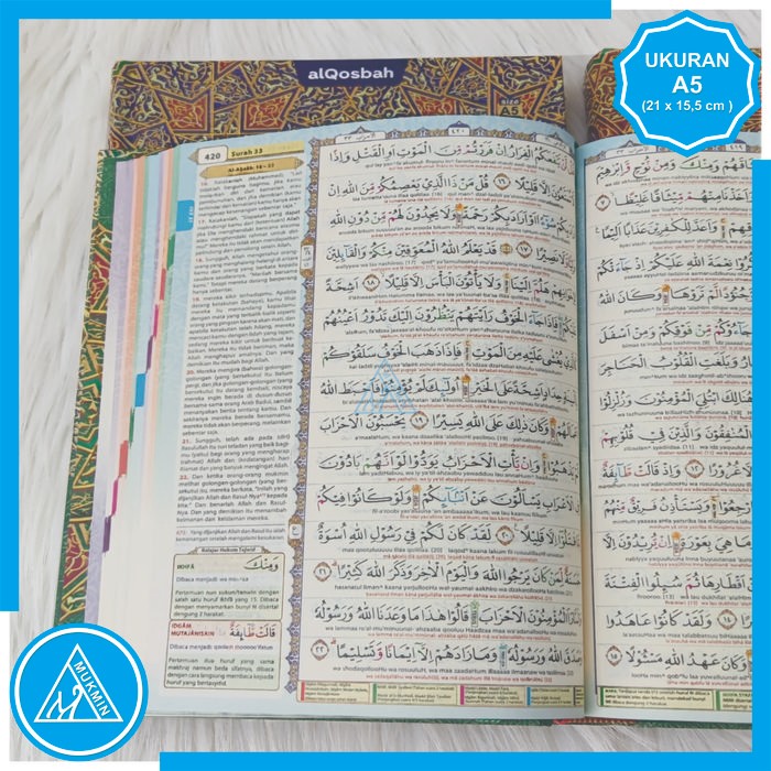 Alquran Duo Latin Alquran Tajwid Terjemah A5 Alquran Bacaan Mudah Al Qosbah Yasin Quran Mushaf
