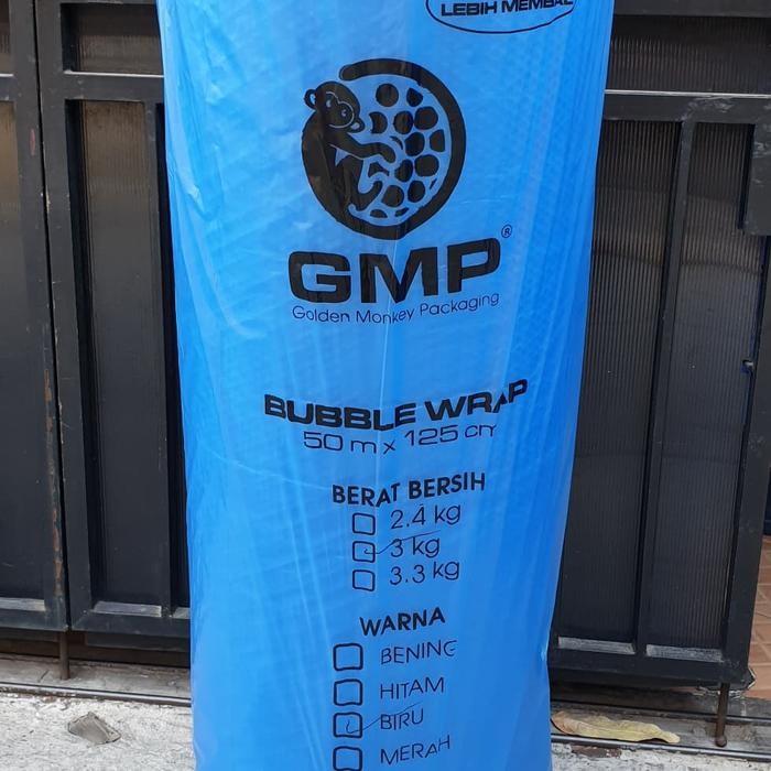 BUBBLE WRAP BIRU / BLUE 50M X 125CM GMP KODE 32