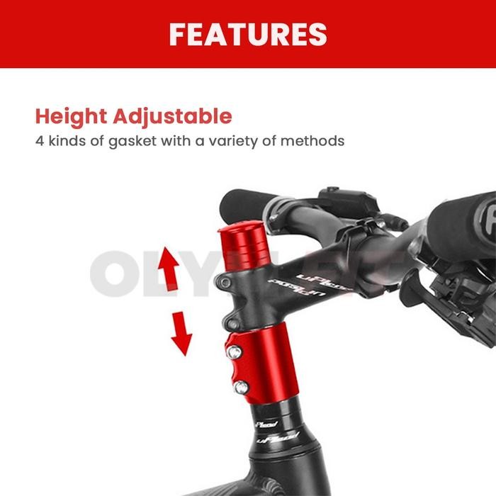 Pacific United - Adapter Peninggi Stem Stang Sepeda Setang Road Bike Mtb Aksesoris Sepeda