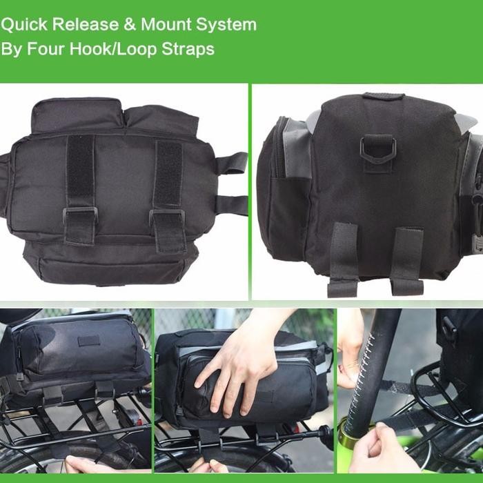Pacific United - Roswheel Tas Sepeda Lipat Touring Pannier Rack Bag Boncengan Belakang