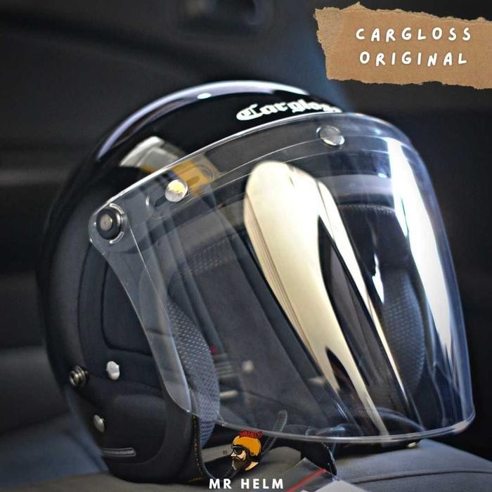 Afifa.store9 HELM CARGLOSS RETRO ORIGINAL + VISOR SNAIL FLAT CLEAR PREMIUM QUALITY