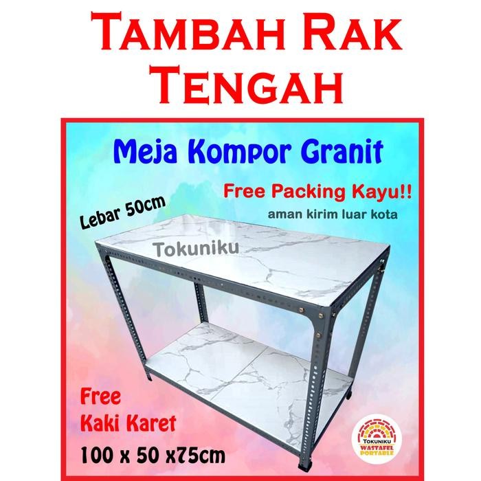 New` Meja Kompor 3 Susun Rak Besi 3 Susun Meja Kompor Meja Dapur 3 Rak