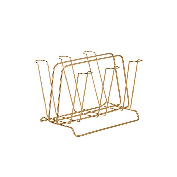 New` gold stainless steel cup stand cup hanger rak gelas gold