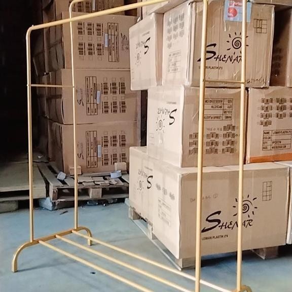 Shenar ,Gantungan Baju /Stand Hanger/ Big Double Stand Hanger Mulig / Rak Gantung Baju Gawangan