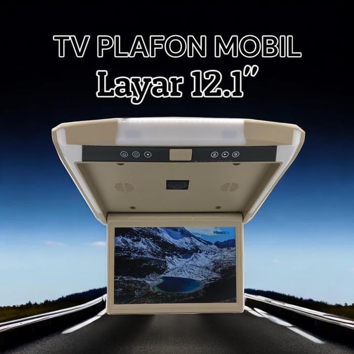 Terlaris Tv Plafon Mobil Layar 12.1 Inch Mp5 Resolusi Hd 1280X720. Ongkir Termurah