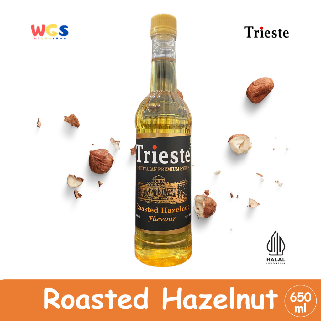 

READYY! Trieste Roasted Hazelnut Flavour Syrup Premium 650ml - Halal MUI - Minuman Kekinian - Bubble