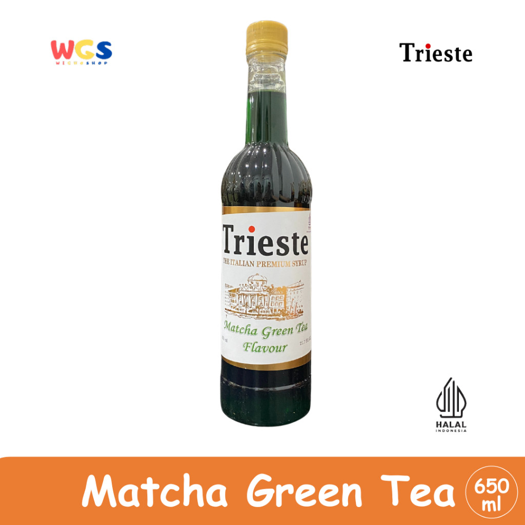 

READYY! Trieste Syrup Matcha Green Tea Premium Flavor 650ml - Halal MUI - Minuman Kekinian - Bubble