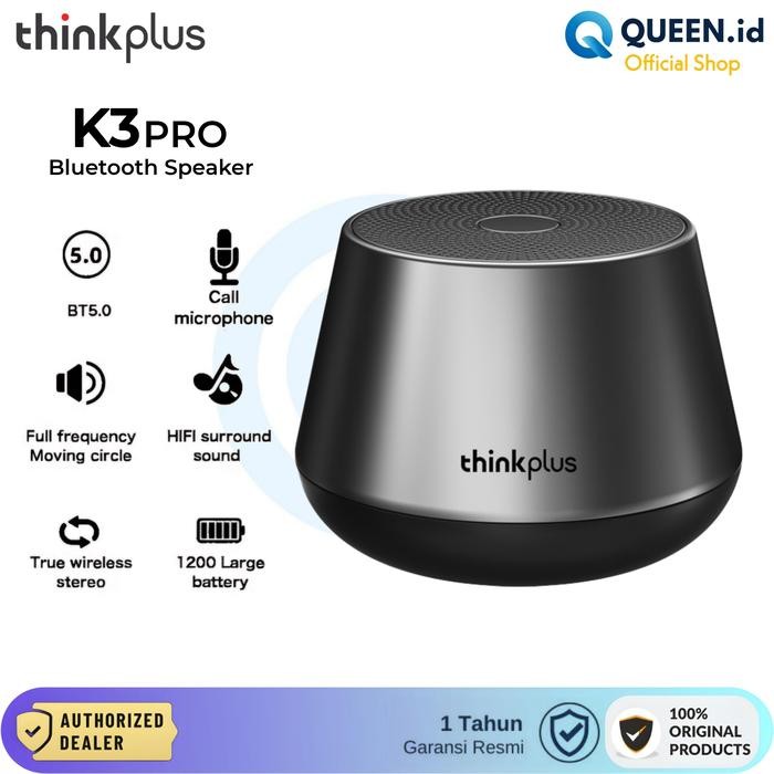 Diskon Lenovo Thinkplus K3 Pro Hifi Sound Portable Wireless Bluetooth Speaker