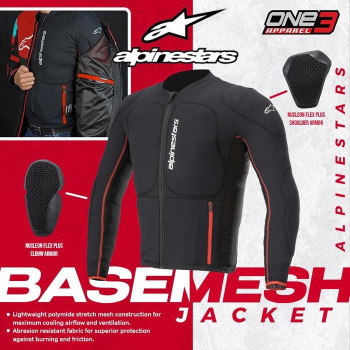 Terlaris Alpinestar Base Mesh Jacket / Inner Jacket Including Protektor Ongkir Termurah
